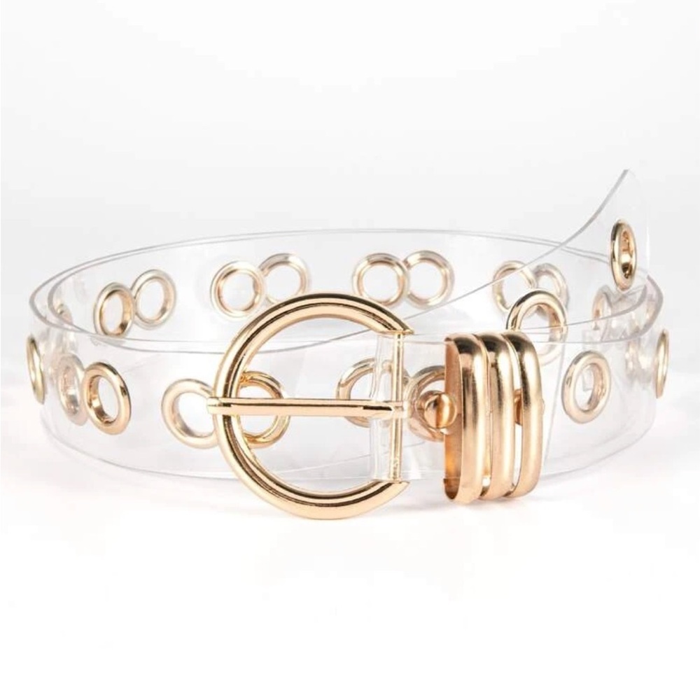 Eyelet Decor Transparent Belt